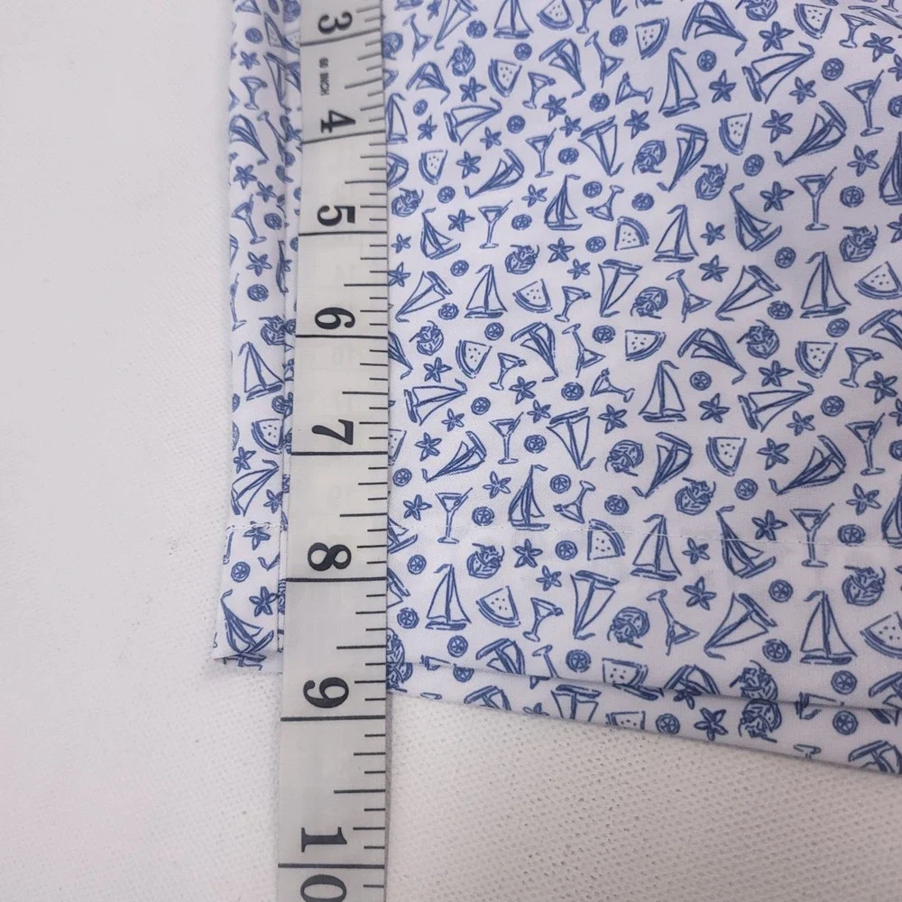 PGA Tour Mens Nautical Sailing Printed Golf Shorts Size 40 Blue White New UPF 50